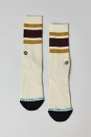 Stance Boyd Stripe Mid Cushion Crew Sock In Brown, Men's At Urban Outfitters