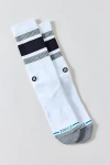 Stance Boyd Stripe Mid Cushion Crew Sock In White, Men's At Urban Outfitters In White