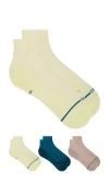 Stance Butter Light Quarter 3 Pack Socks In 黄油色