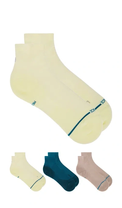 Stance Butter Light Quarter 3 Pack Socks In Yellow