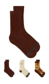 Stance Camo Crew 3 Pack Socks In Brown