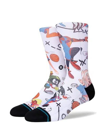 Stance Cartoon-print Crew Socks In Black