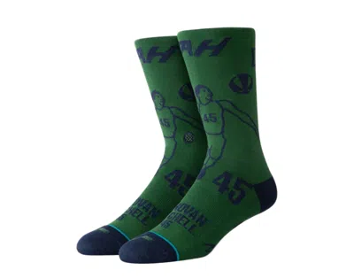 Stance Casual Nba Donovan Stencil Green/navy Crew Socks M545d19mit-grn