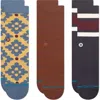 Stance Ceramic 3-pack Assorted Crew Socks In Purple