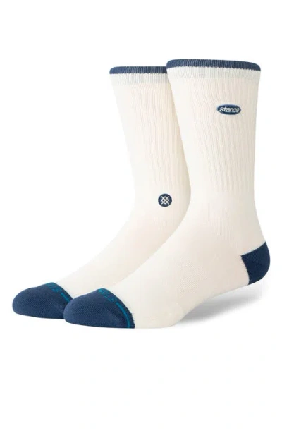 Stance Combed Cotton Blend Crew Socks In White