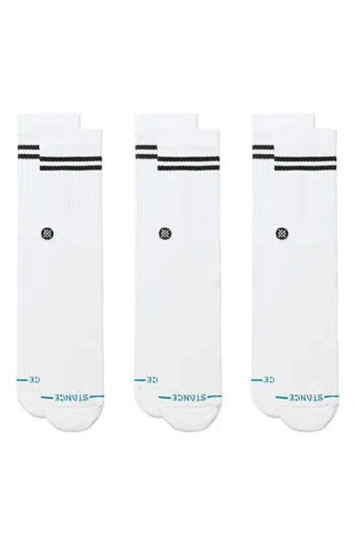 Stance Core 3-pack Crew Socks In White