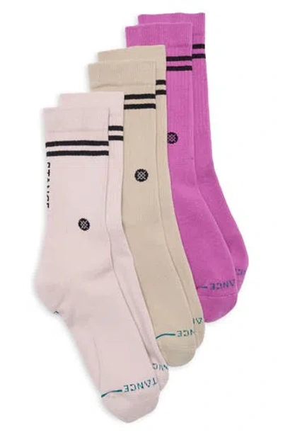 Stance Core 3-pack Cotton Blend Crew Socks In Multi