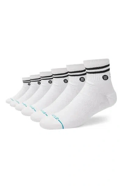Stance Core 6-pack Quarter Length Socks In White