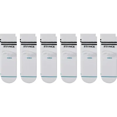 Stance Core 6-pack Quarter Socks In White