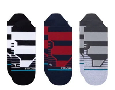 Stance Crossbar Tab White/red/grey Strip Socks 3 Pack A258dc21cro-mul In Multi