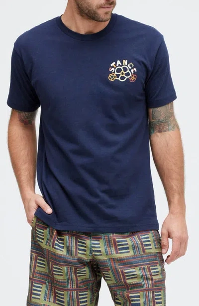 Stance Cut It Out Cotton Graphic T-shirt In Navy