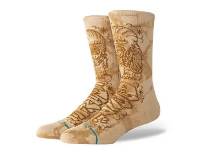 Stance Dj Chewie Crew Knee High Socks Shoes Sand: Lg (us Men's Shoe 9-13 - Women's Shoe 11-14) In Brown