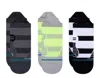 Stance Elite Tab Black/volt/white Strip Running Socks 3 Pack A248d21eli-mul In Multi