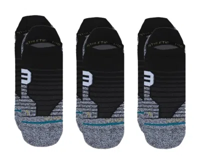 Stance Feel 360 - Versa Tab Black Golf Ankle Socks - 3 Pack A258a21vt3-blk