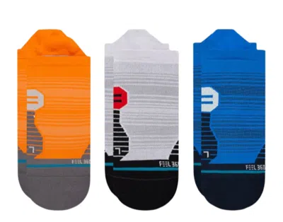 Stance Feel 360 Variety Tab Orange/wite/blue Socks 3 Pack A248dc22var-mul In Multi