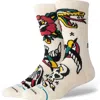 Stance Flash Cotton Blend Crew Socks In Neutral