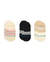 Stance Flipside Assorted 3-pack No-show Socks In Brown