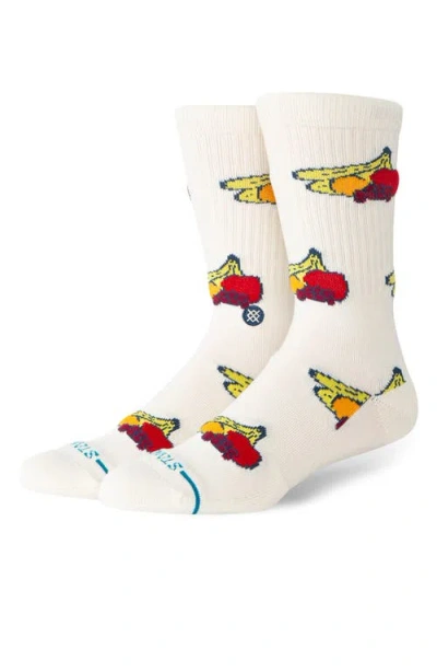 Stance Fruits Combed Cotton Blend Crew Socks In White