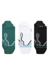 Stance Golf Assorted 3-pack Ankle Socks In Green