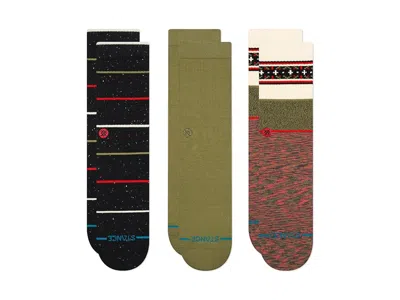 Stance Greetings 3 Pack Crew Knee High Socks Shoes Black: Md (us Men's Shoe 6-8.5 - Women's Shoe 8-10.5) In Multi