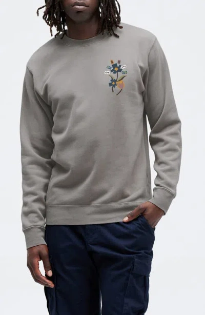 Stance Harvest Floral Graphic Sweatshirt In Cement