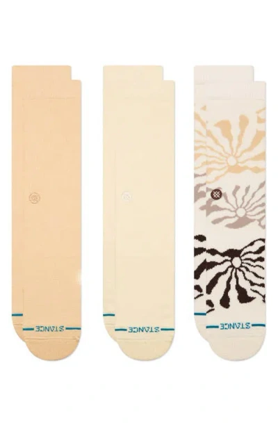 Stance Hotsun Assorted 3-pack Crew Socks In Neutral