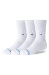 Stance Kids'  Icon 3-pack Assorted Socks In White