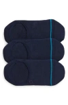 Stance Icon 3-pack No-show Liner Socks In Blue