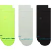 Stance Icon 3-pack Quarter Crew Socks In Lime/ Grey/ Black Assorted
