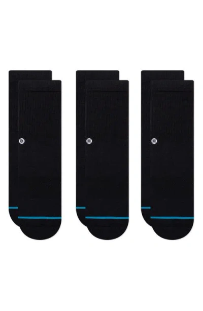 Stance Kids'  Icon 3-pack Assorted Socks In Black