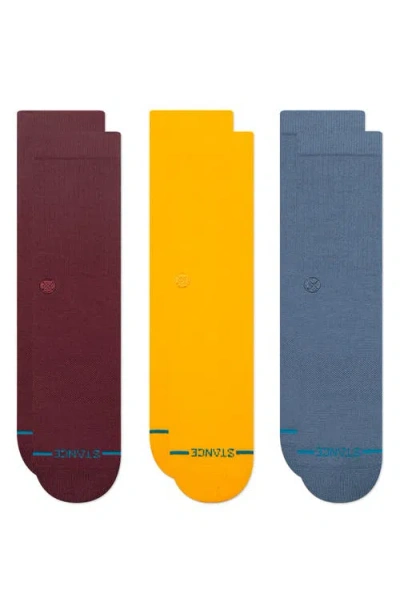 Stance Icon Assorted 3-pack Crew Socks In Multi