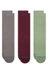 Stance Icon Assorted 3-pack Crew Socks In Multi