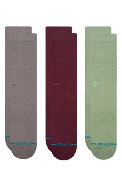 Stance Icon Assorted 3-pack Crew Socks In Multi