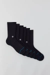 Stance Icon Crew Sock 3-pack In Black, Men's At Urban Outfitters