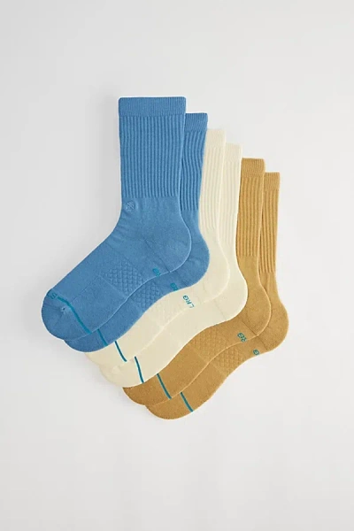 Stance Icon Crew Sock 3-pack In Blue, Men's At Urban Outfitters In Multi
