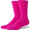 Stance Icon Crew Socks In Pink