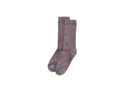 Stance Icon Dyed Crew Knee High Socks Shoes Plum: Md (us Men's Shoe 6-8.5 - Women's Shoe 8-10.5) In Purple
