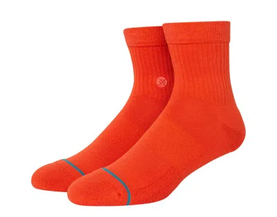 Stance Icon Quarter Classic Rust Ankle Socks A356a21iqt-rst In Orange