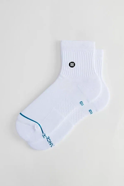 Stance Icon Quarter Crew Sock In White, Men's At Urban Outfitters
