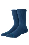 Stance Icon Quarter Crew Socks In Darkroyal