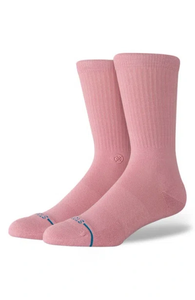 Stance Icon Quarter Crew Socks In Pink