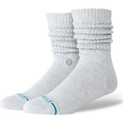Stance Icon Slouch Crew Socks In Heather Grey