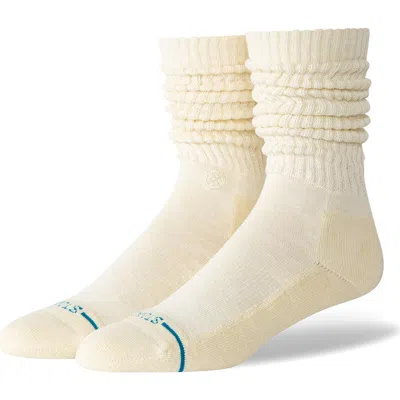 Stance Icon Slouch Crew Socks In Off White