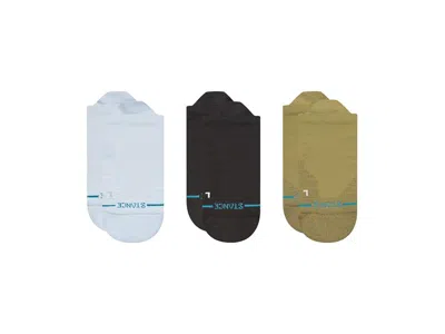 Stance Iconic Mid Tab 3-pack Women's Crew Cut Socks Shoes Ice Blue: Md (women's Shoe 8-10.5), Cotton/nylon/