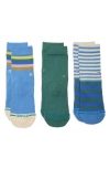 Stance Kids' Assorted 3-pack Stripe & Solid Crew Socks In Multi