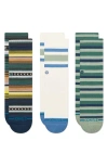 Stance Kids' Assorted 3-pack Stripe Crew Socks In Multi