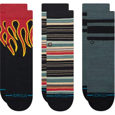 Stance Kids' Blaze 3-pack Socks In Black