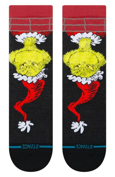 Stance Kids' Down The Chimney Crew Socks In Black