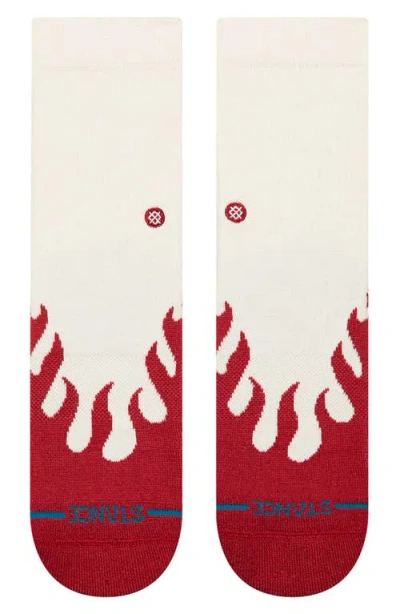 Stance Kids' Heating Up Crew Socks In Red