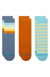 Stance Kids' Maliboo Assorted 3-pack Crew Socks In Blue